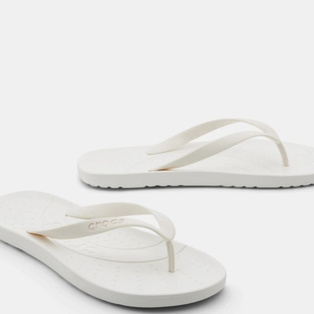 Crocs Unisex‎ Flip-Flop Sandals- White